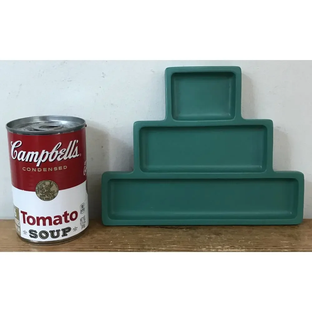 Octaevo Barcelona Templo Catchall Teal Green Decorative Desk Jewelry Tray 7.5“